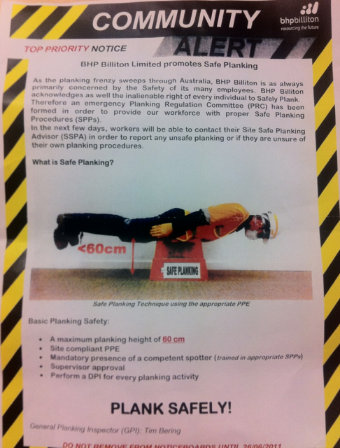 BHP Safe Planking
